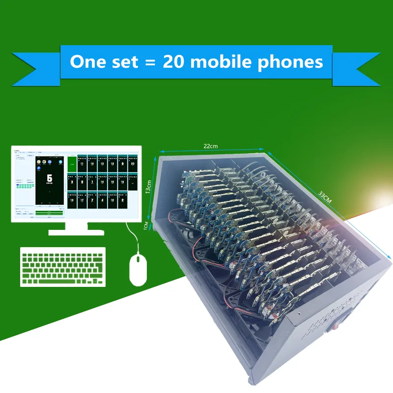 20-port Android mobile farm empty box phone farm chassis